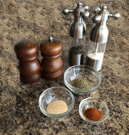 spices salt and pepper