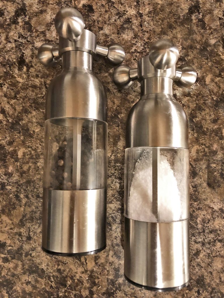 salt and pepper grinders tools needed to make a burger