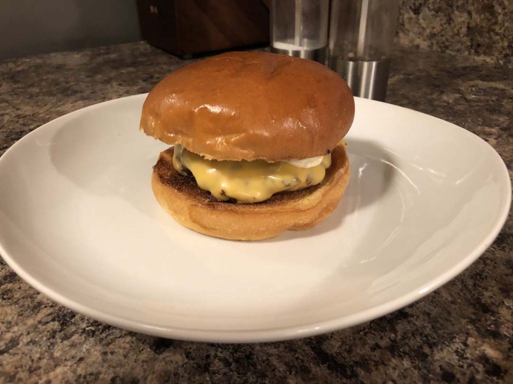 burger cooked in the oven