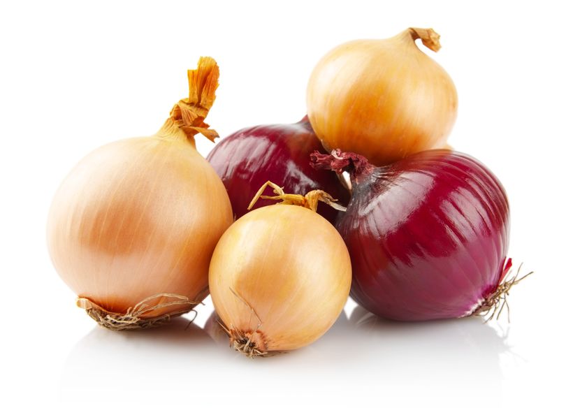 onions, yellow, red, white